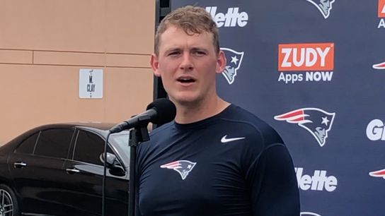 Video: Mac Jones on Eagles practice, throwing into tight windows, and whether starting is a goal taken at NovaCare Complext (Patriots)